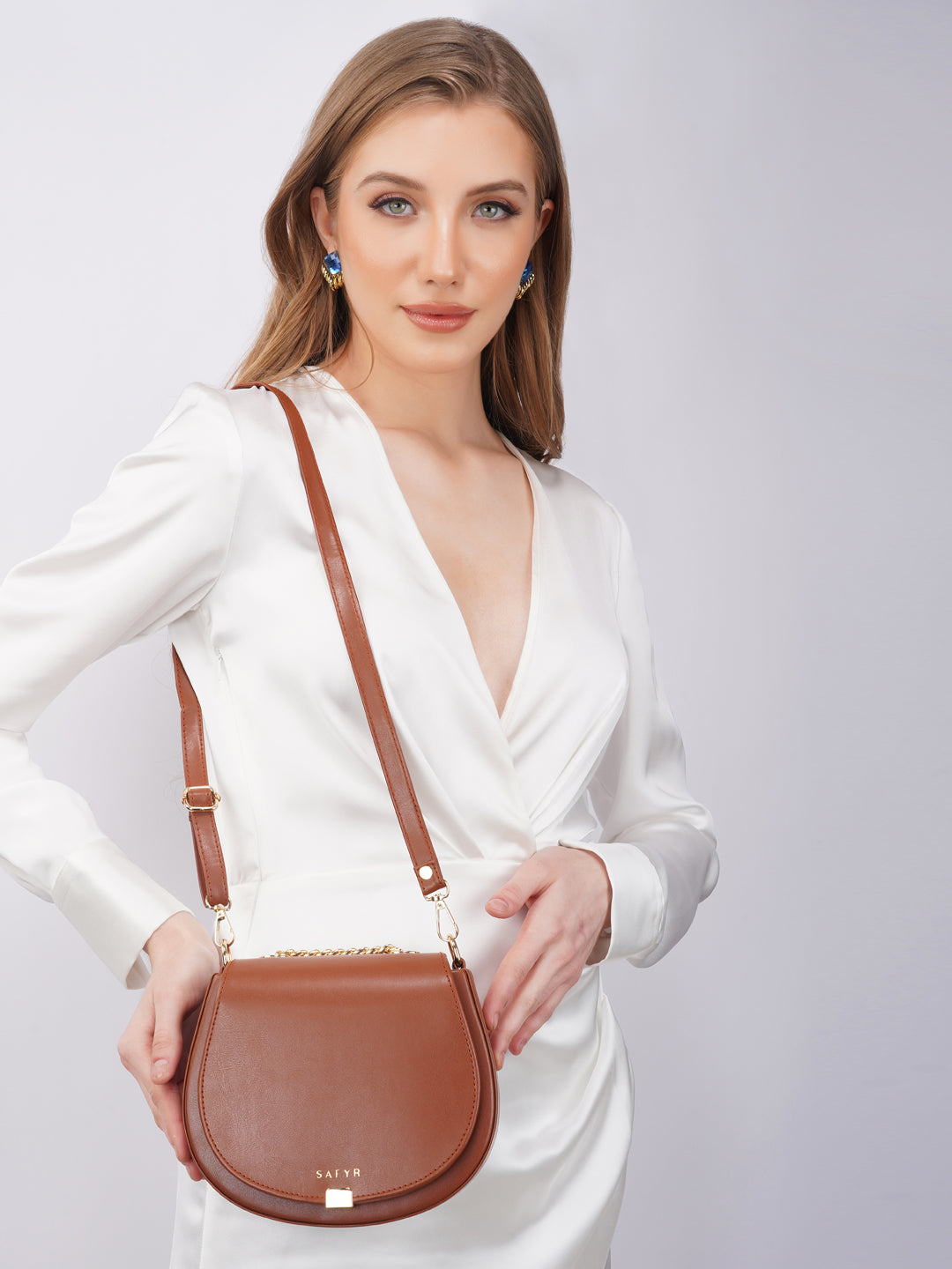 Safyr Megan Tan Women Handbag Front Look