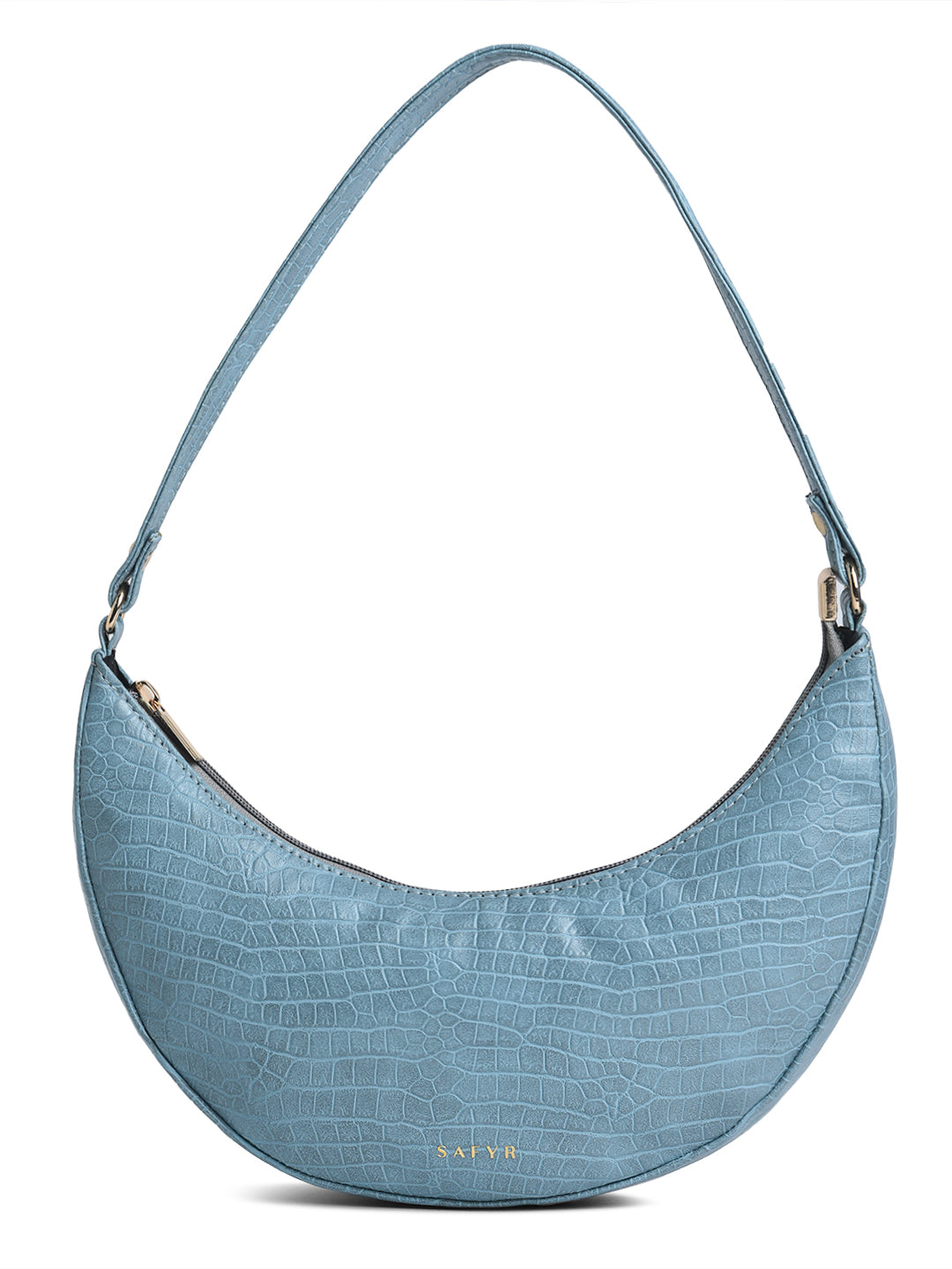 Emily - Croc embossed Blue