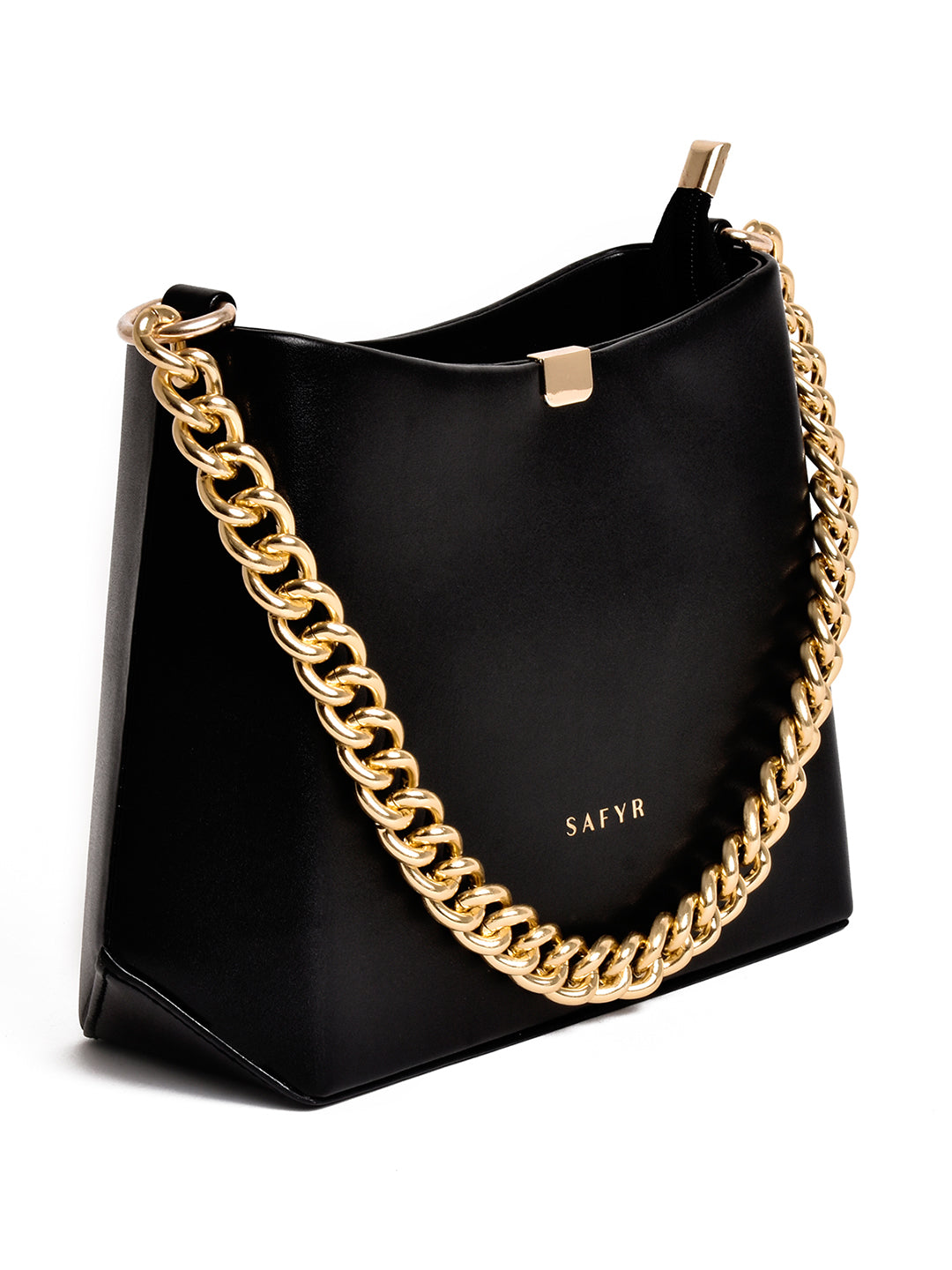 Stella black women handbag front side