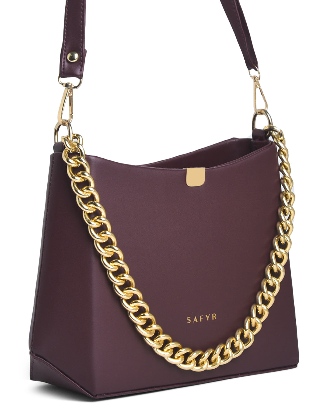 Stella Burgundy Women Handbag Side look